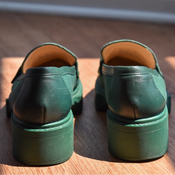 COACH Leah Loafer Signature Canvas Loafer - ‘Dark Pine’ - Picture 6 of 7